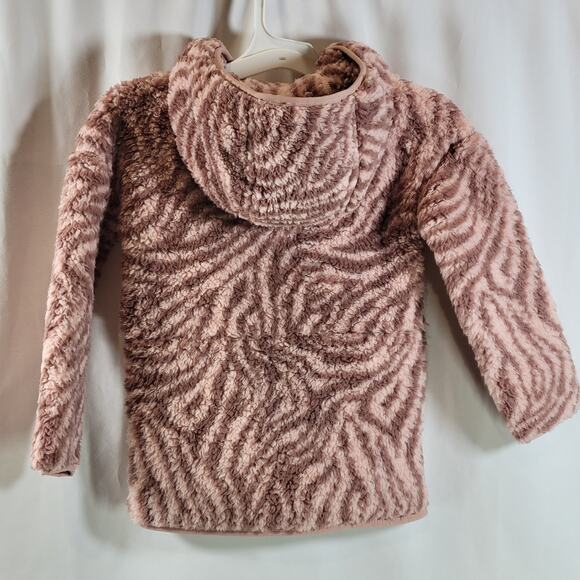 All In Motion Fleece Half-Zip Zebra Print Hoodie, Pink/Maroon, Size XS, NWT - Picture 2 of 6